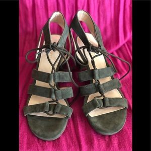 Green Lace-up Sandals